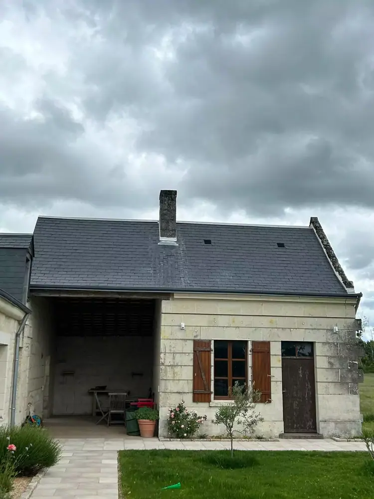 Détail du revêtement d’une toiture